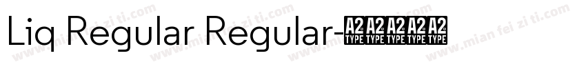Liq Regular Regular字体转换